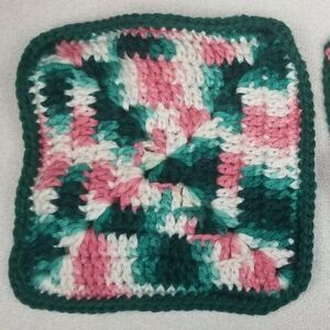 HAND CROCHETED COTTON POT HOLDERS HOT PADS